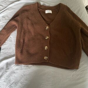 brown, old navy cardigan, size small